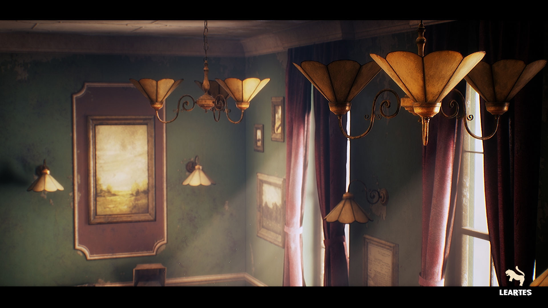 Vintage Bar Interior Environment Unreal Engine Low-poly 3D model_6