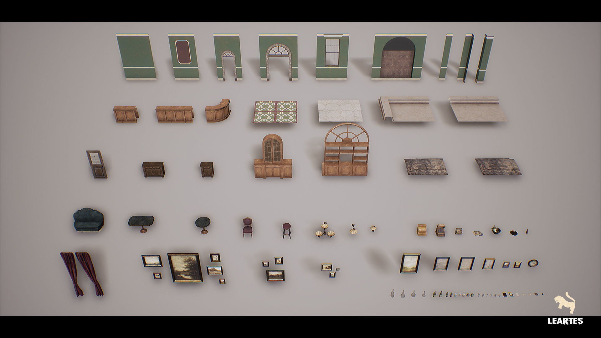 Vintage Bar Interior Environment Unreal Engine Low-poly 3D model_14