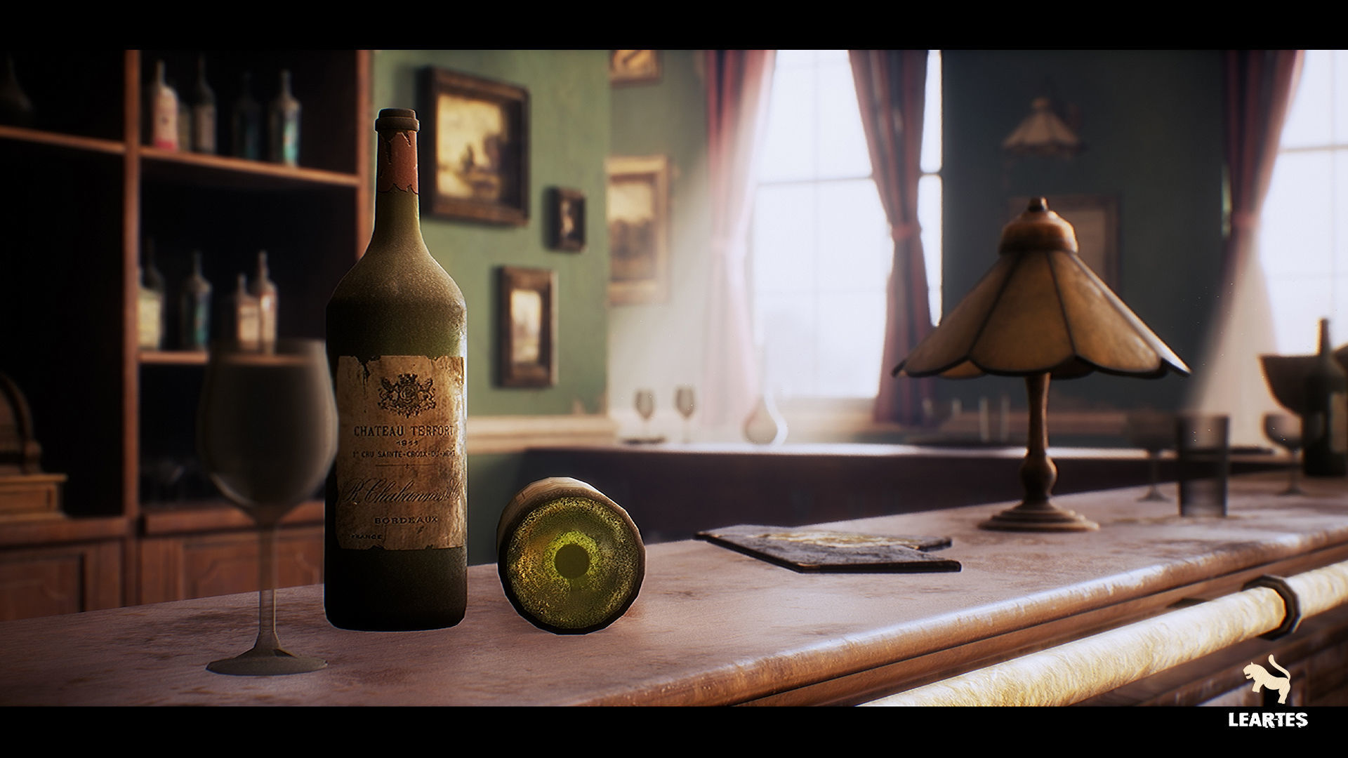 Vintage Bar Interior Environment Unreal Engine Low-poly 3D model_12