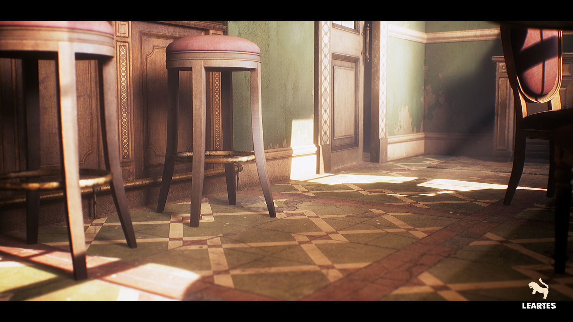 Vintage Bar Interior Environment Unreal Engine Low-poly 3D model_8