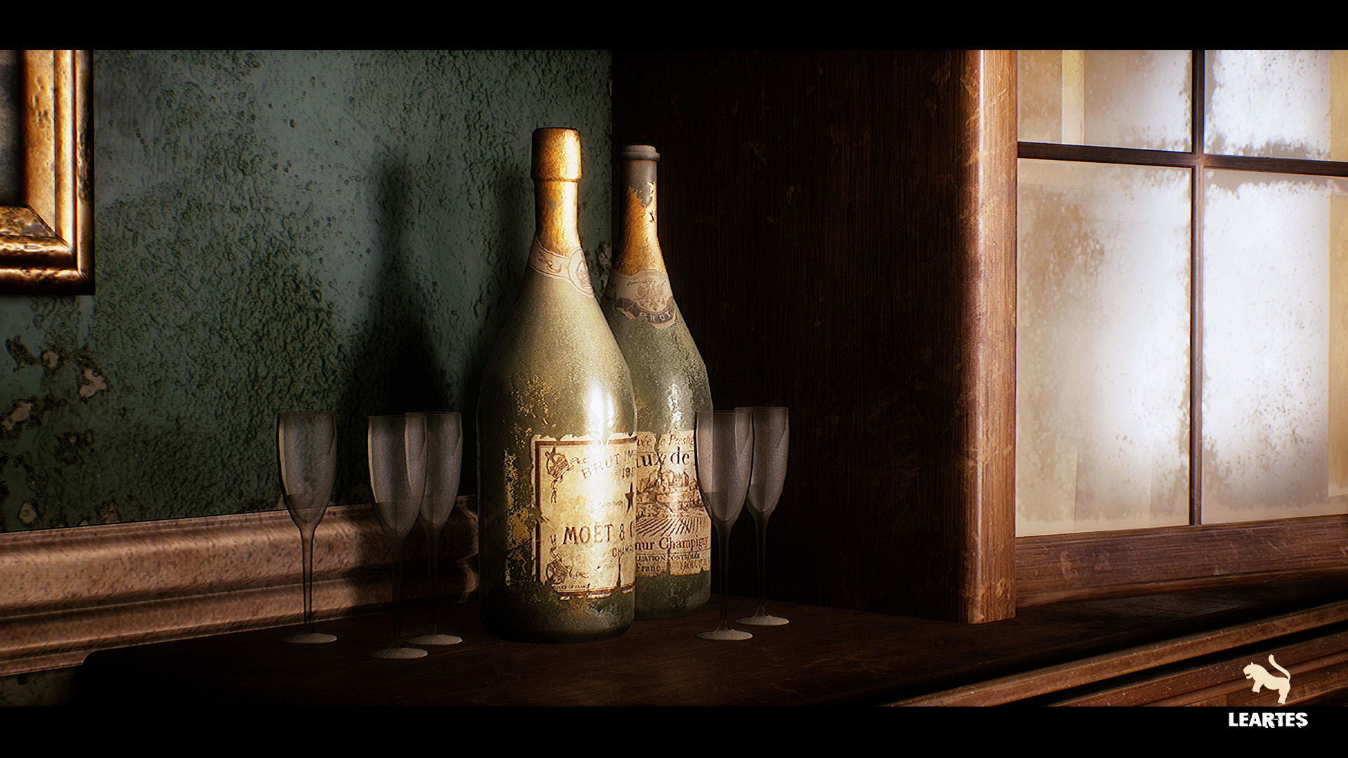 Vintage Bar Interior Environment Unreal Engine Low-poly 3D model_13