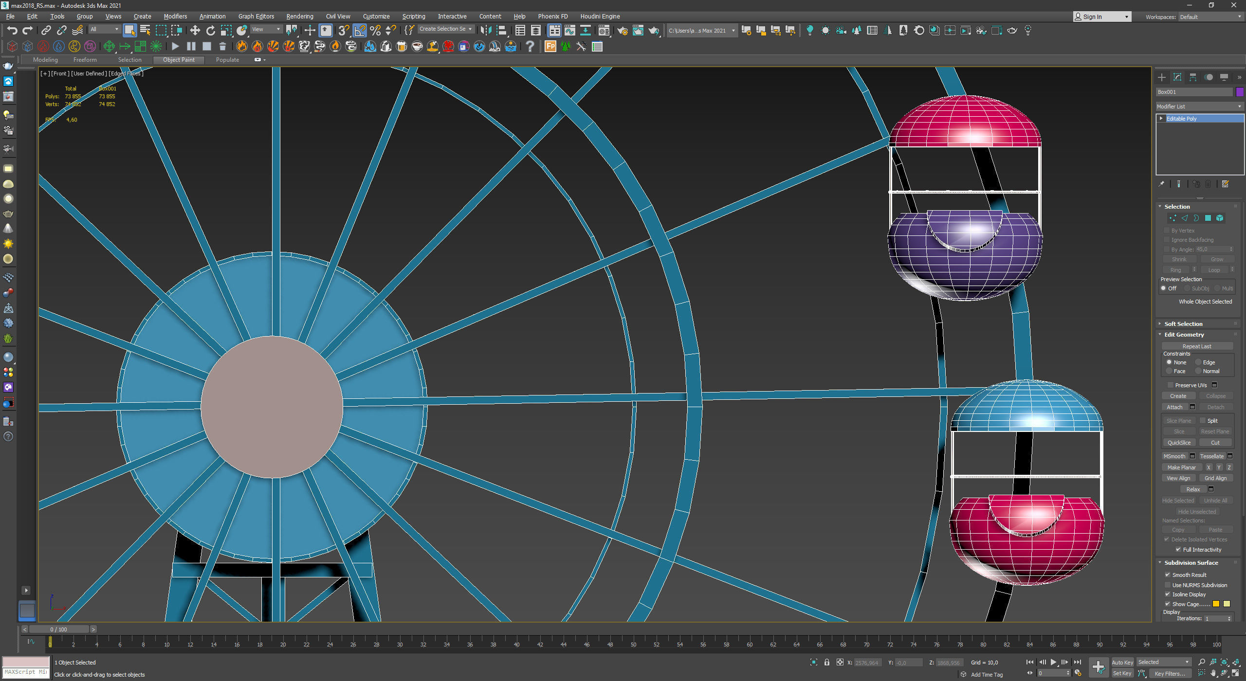ferris wheel  stylized  Low-poly 3D model_14