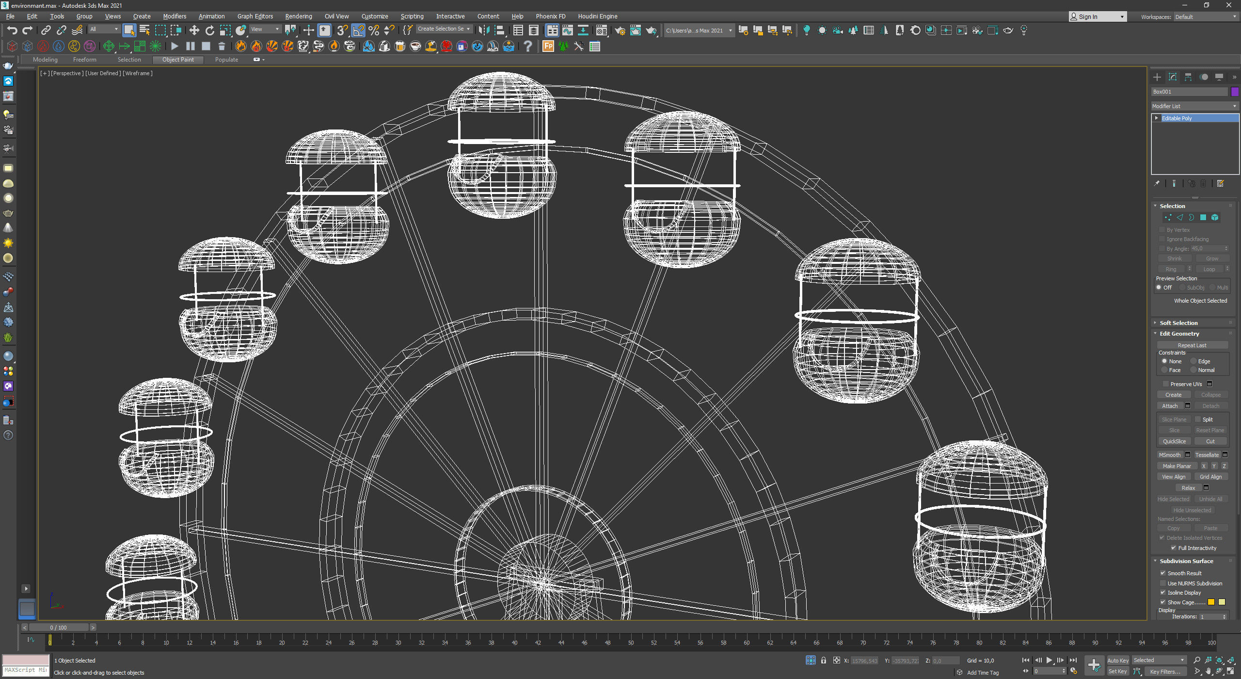 ferris wheel  stylized  Low-poly 3D model_9