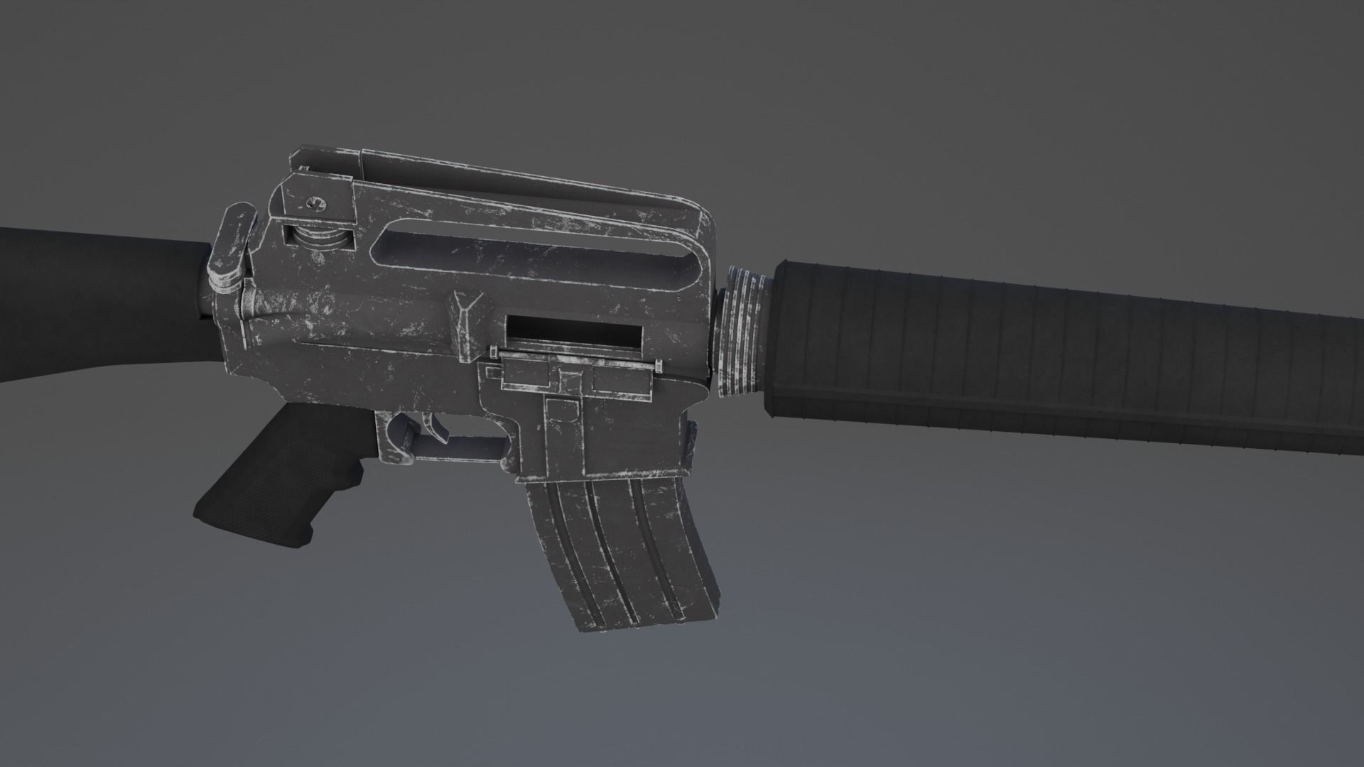 M16 Rifle Low-poly 3D model_4