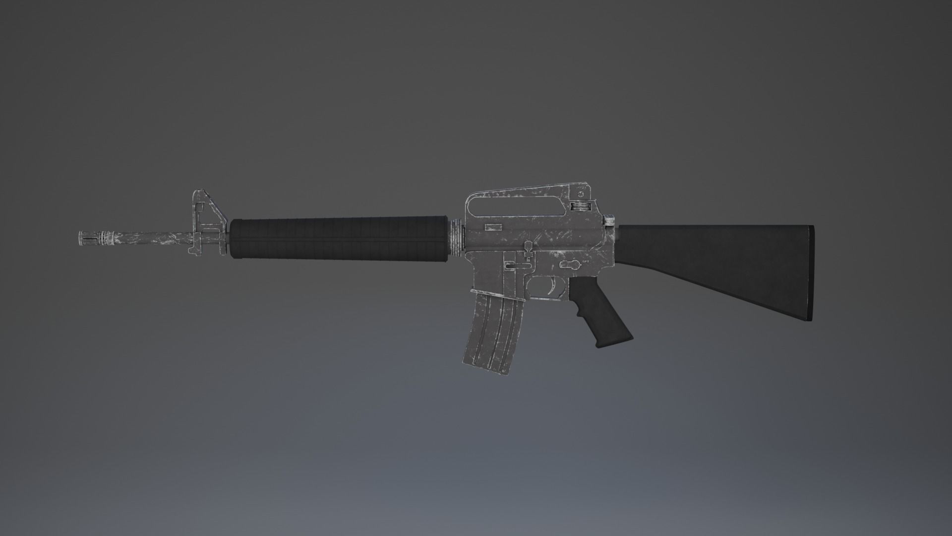 M16 Rifle Low-poly 3D model_1