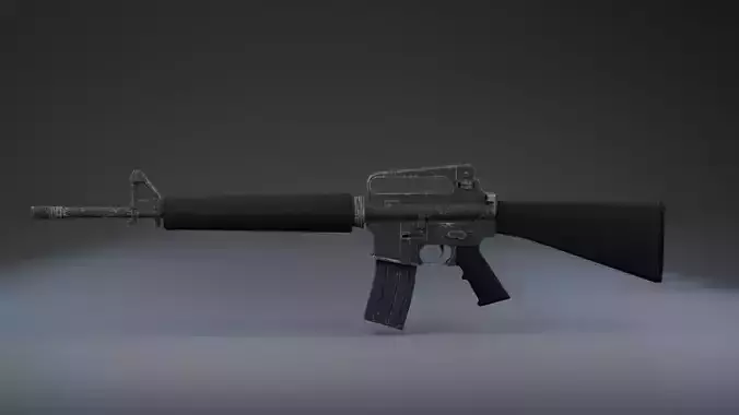 M16 Rifle Low-poly 3D model