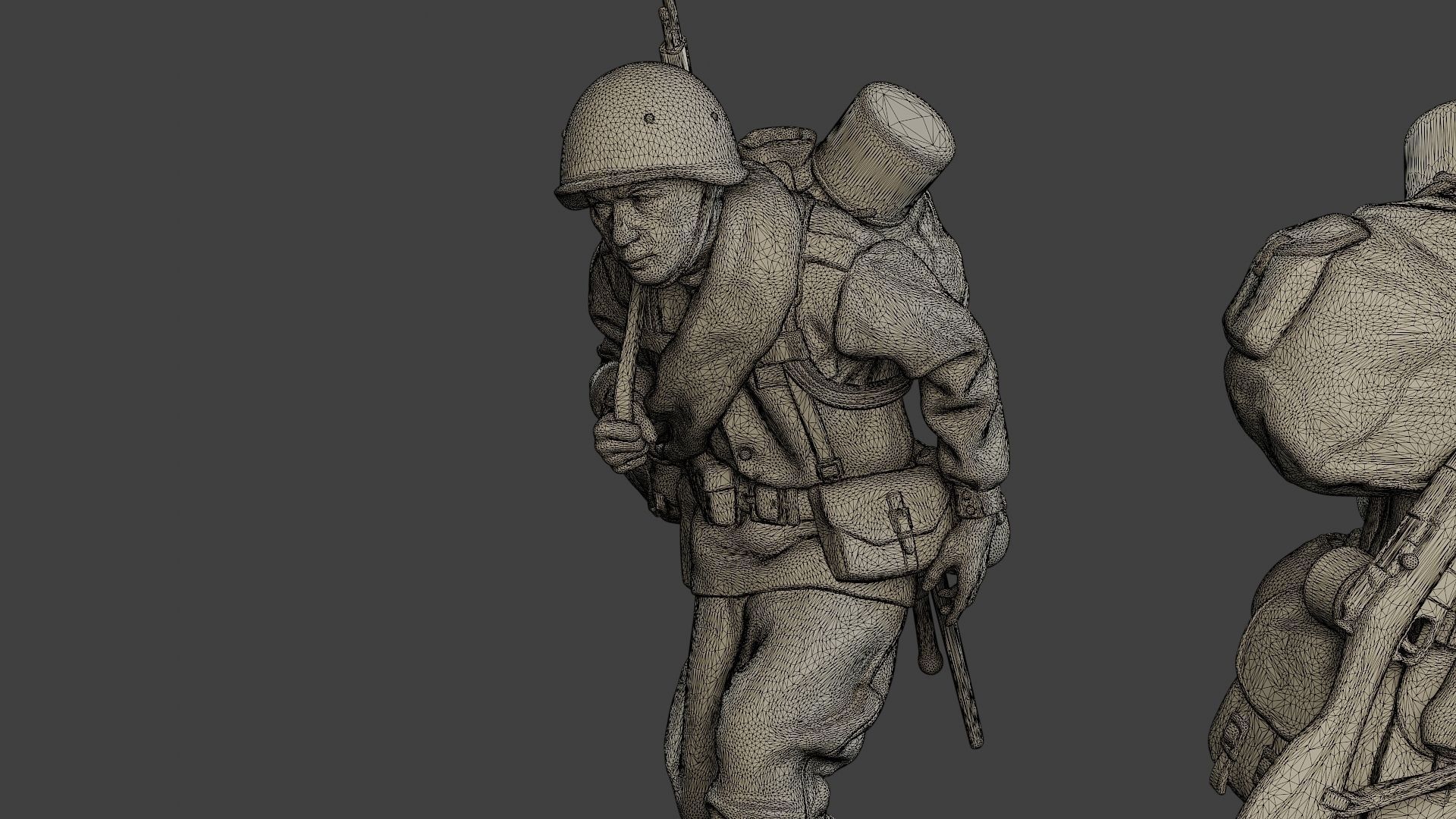 Russian soldiers ww2 R1 Pack 1 3D Model Collection_30