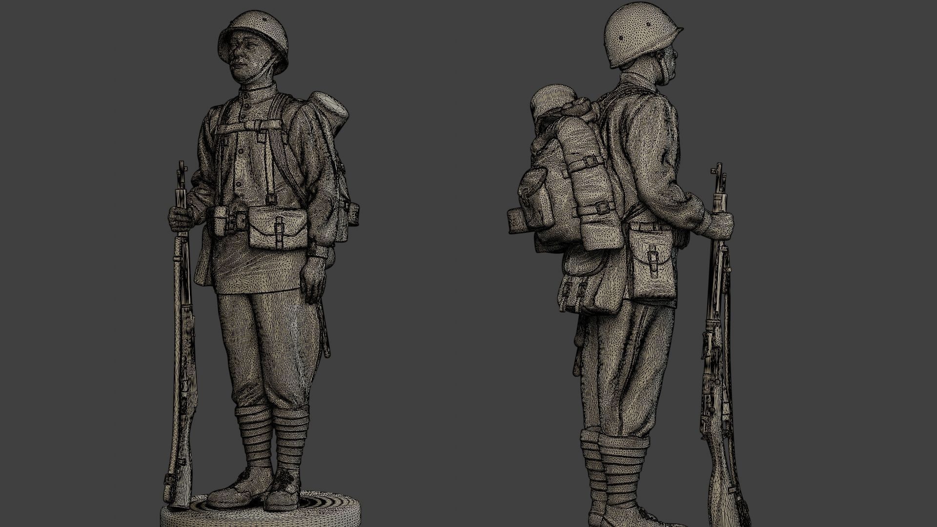 Russian soldiers ww2 R1 Pack 1 3D Model Collection_24