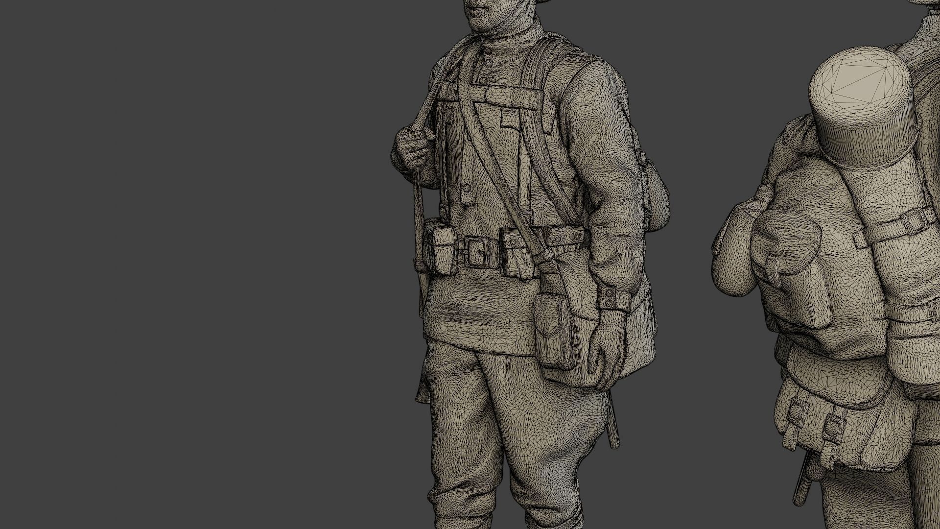 Russian soldiers ww2 R1 Pack 1 3D Model Collection_31