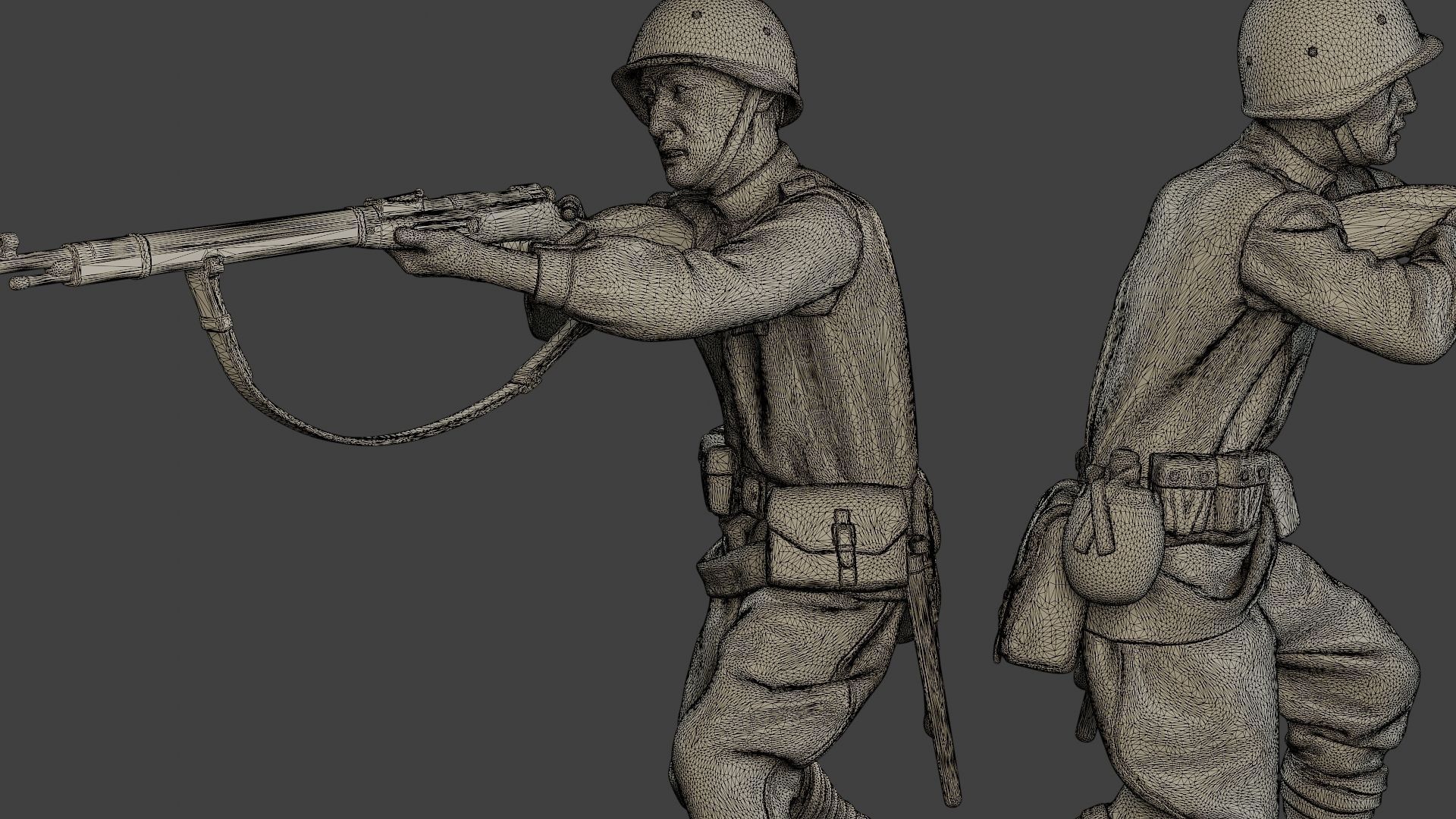 Russian soldiers ww2 R1 Pack 1 3D Model Collection_37