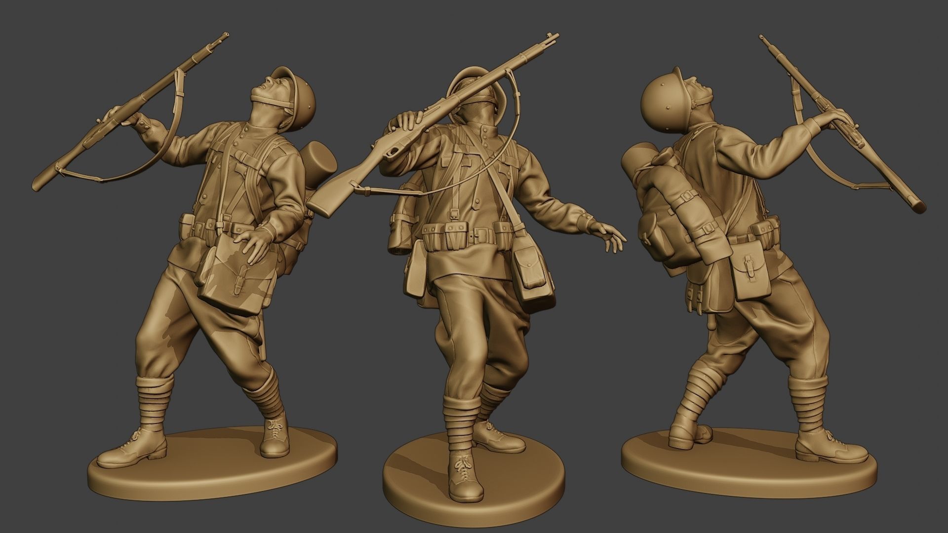 Russian soldiers ww2 R1 Pack 1 3D Model Collection_9