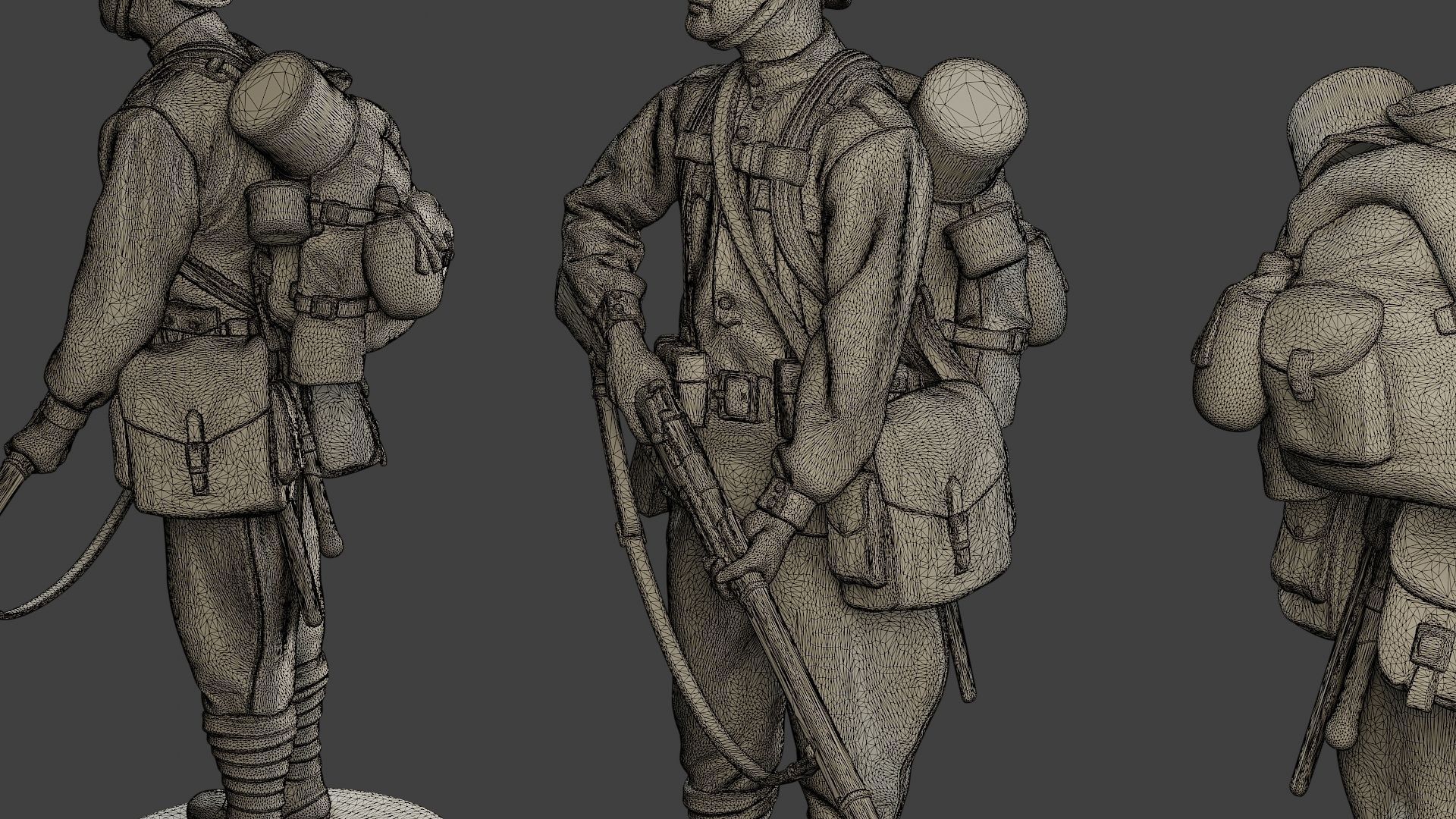 Russian soldiers ww2 R1 Pack 1 3D Model Collection_26