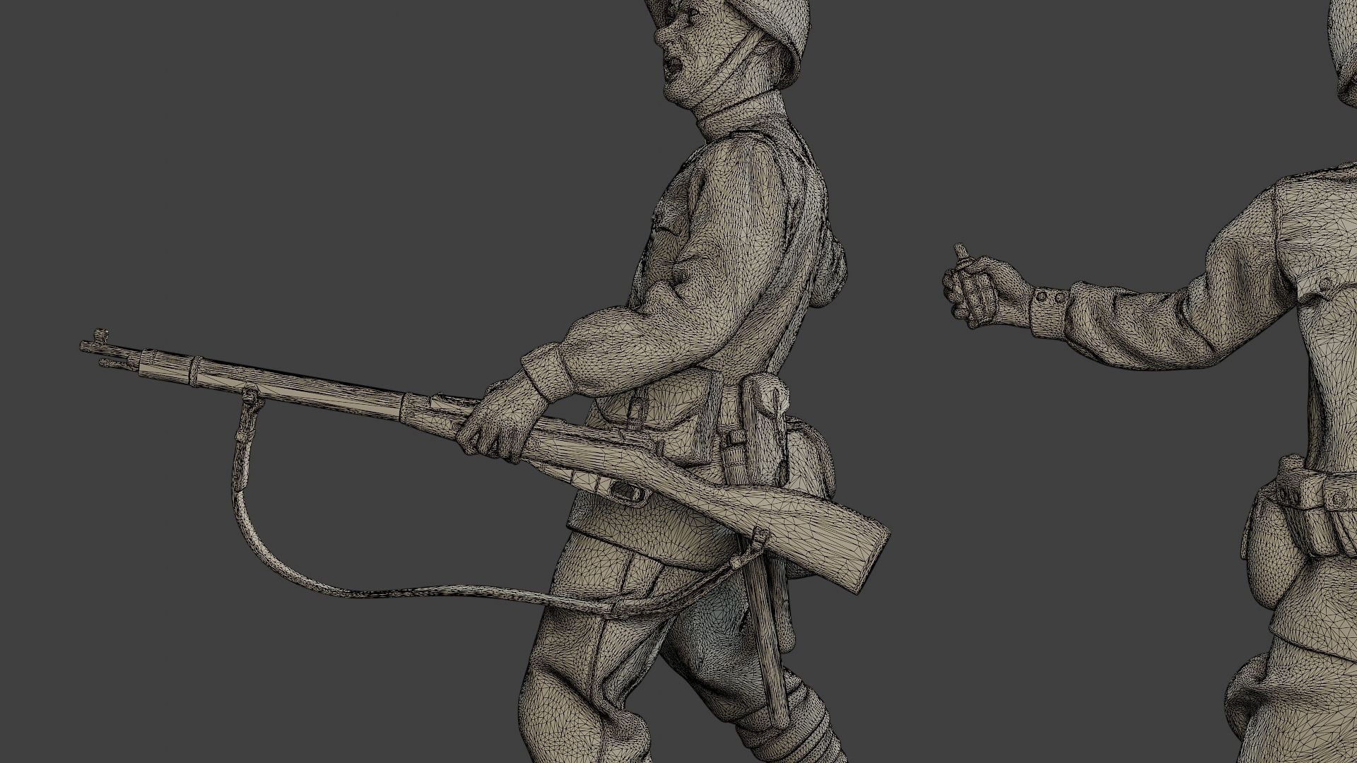 Russian soldiers ww2 R1 Pack 1 3D Model Collection_32