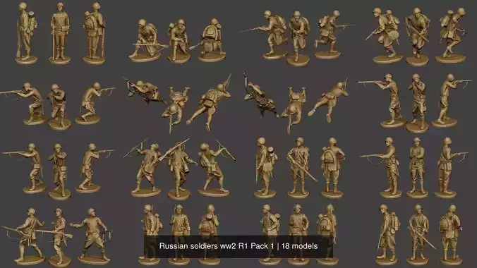 Russian soldiers ww2 R1 Pack 1