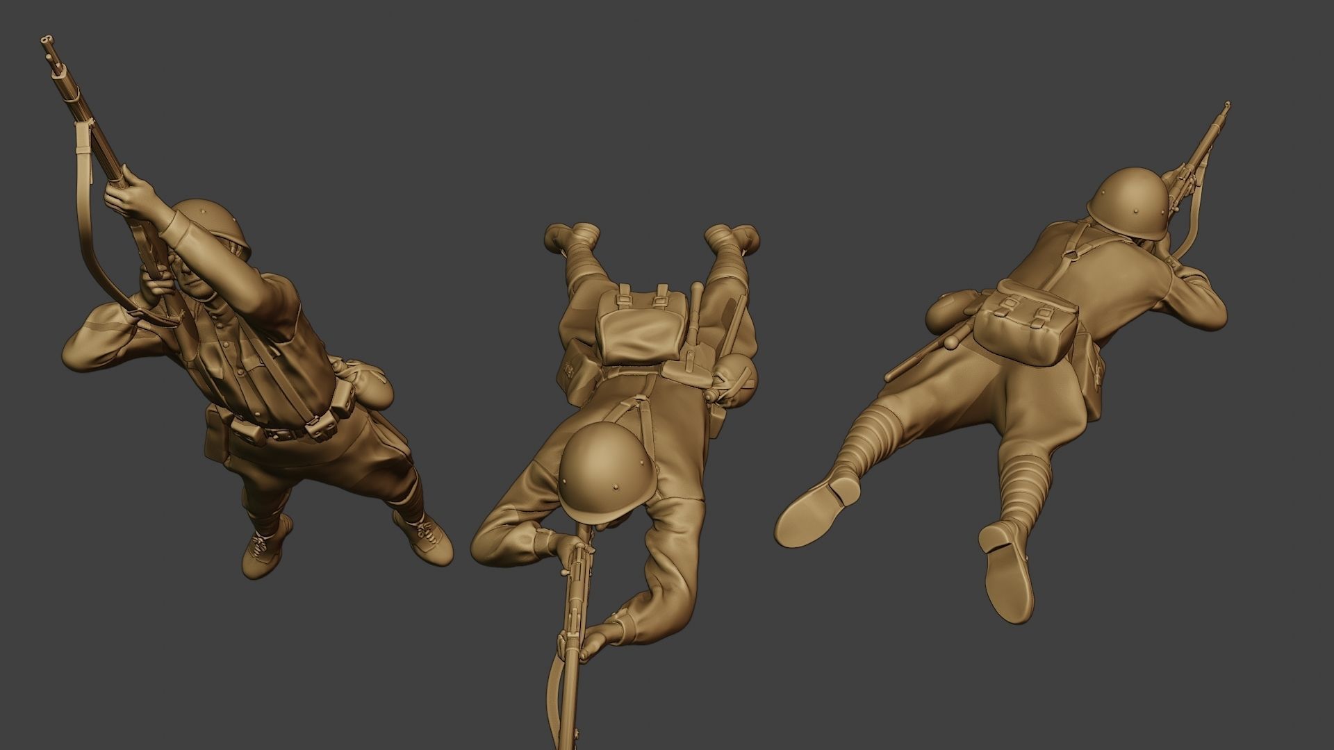 Russian soldiers ww2 R1 Pack 1 3D Model Collection_5