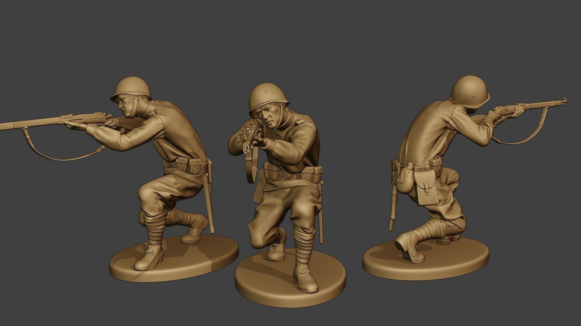 Russian soldiers ww2 R1 Pack 1 3D Model Collection_13