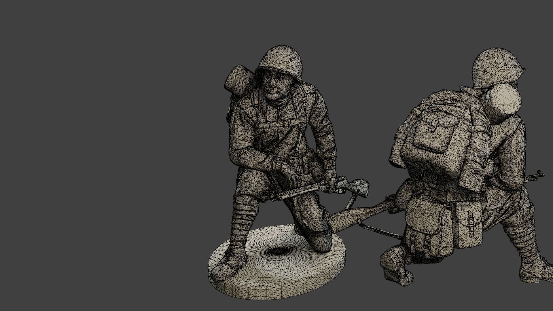 Russian soldiers ww2 R1 Pack 1 3D Model Collection_34