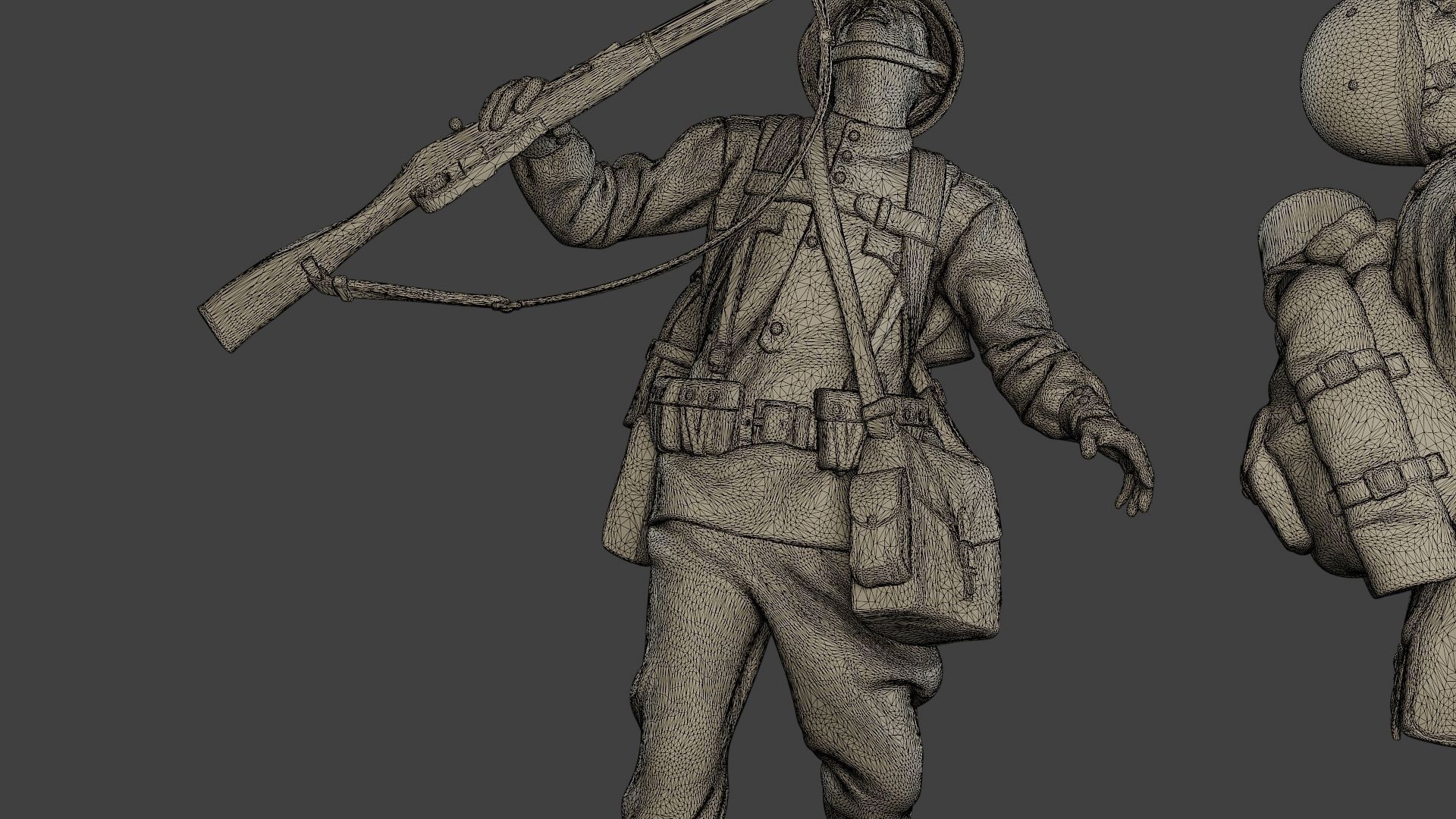 Russian soldiers ww2 R1 Pack 1 3D Model Collection_39