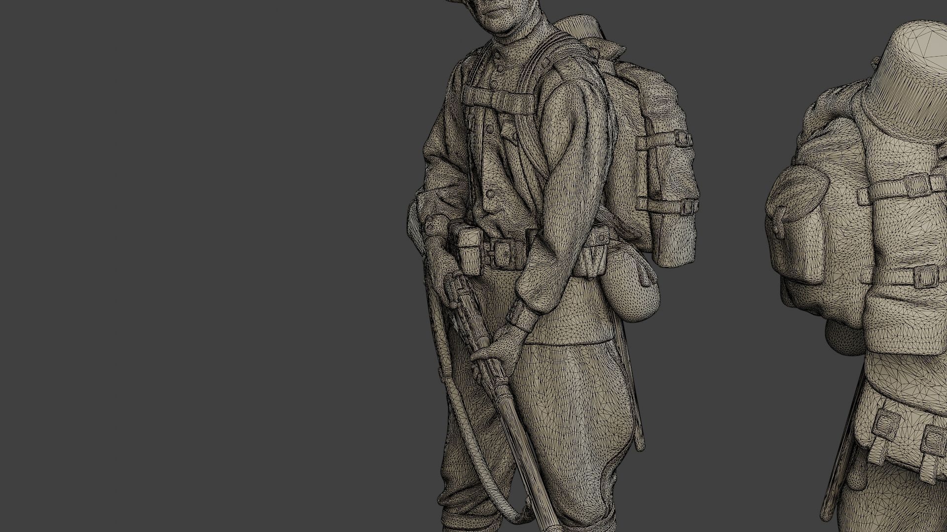 Russian soldiers ww2 R1 Pack 1 3D Model Collection_40