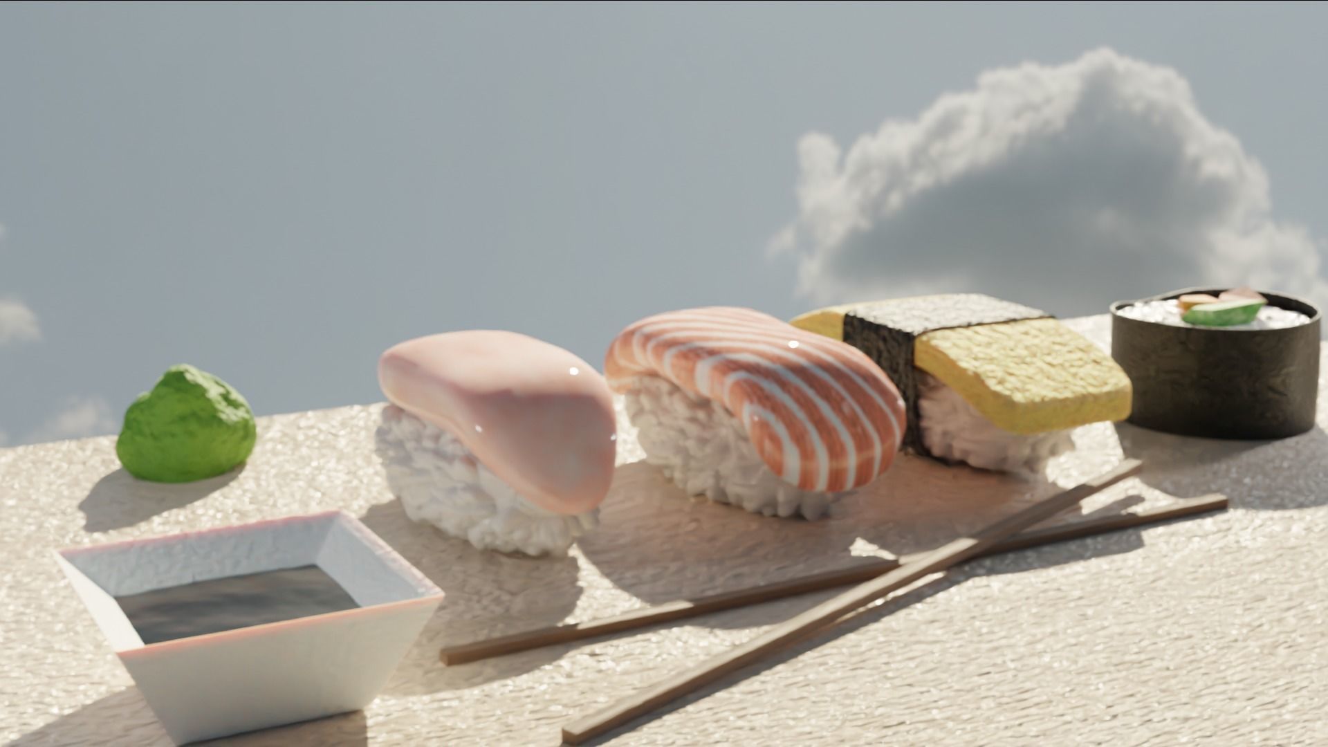 Sushi Model blender 3D model_1