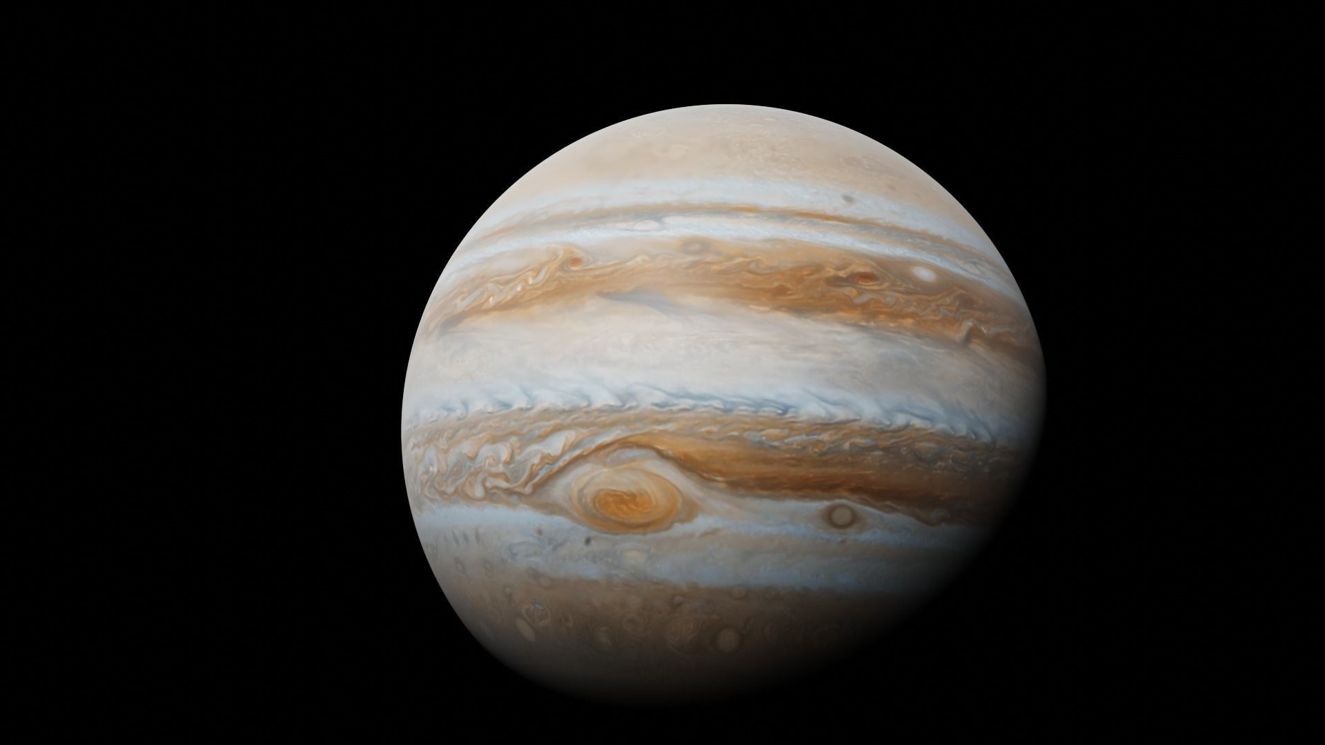 8k Jupiter Free low-poly 3D model_3