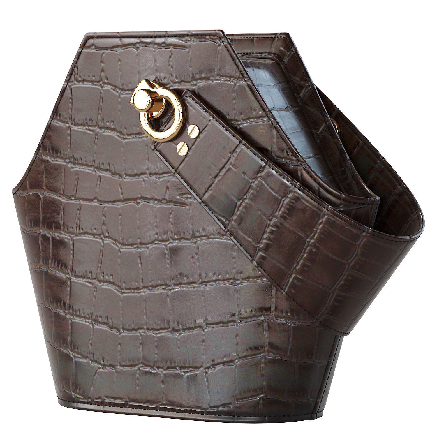 Danse Lente Johnny Extra Small Embossed Leather Bag 3D model_1