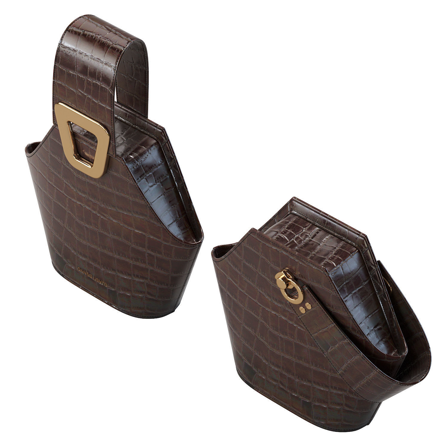 Danse Lente Johnny Extra Small Embossed Leather Bag 3D model_5