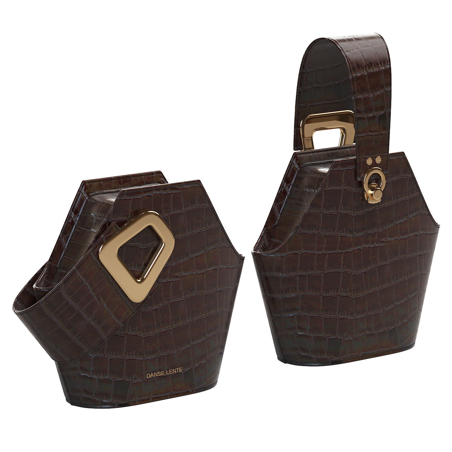 Danse Lente Johnny Extra Small Embossed Leather Bag 3D model_3