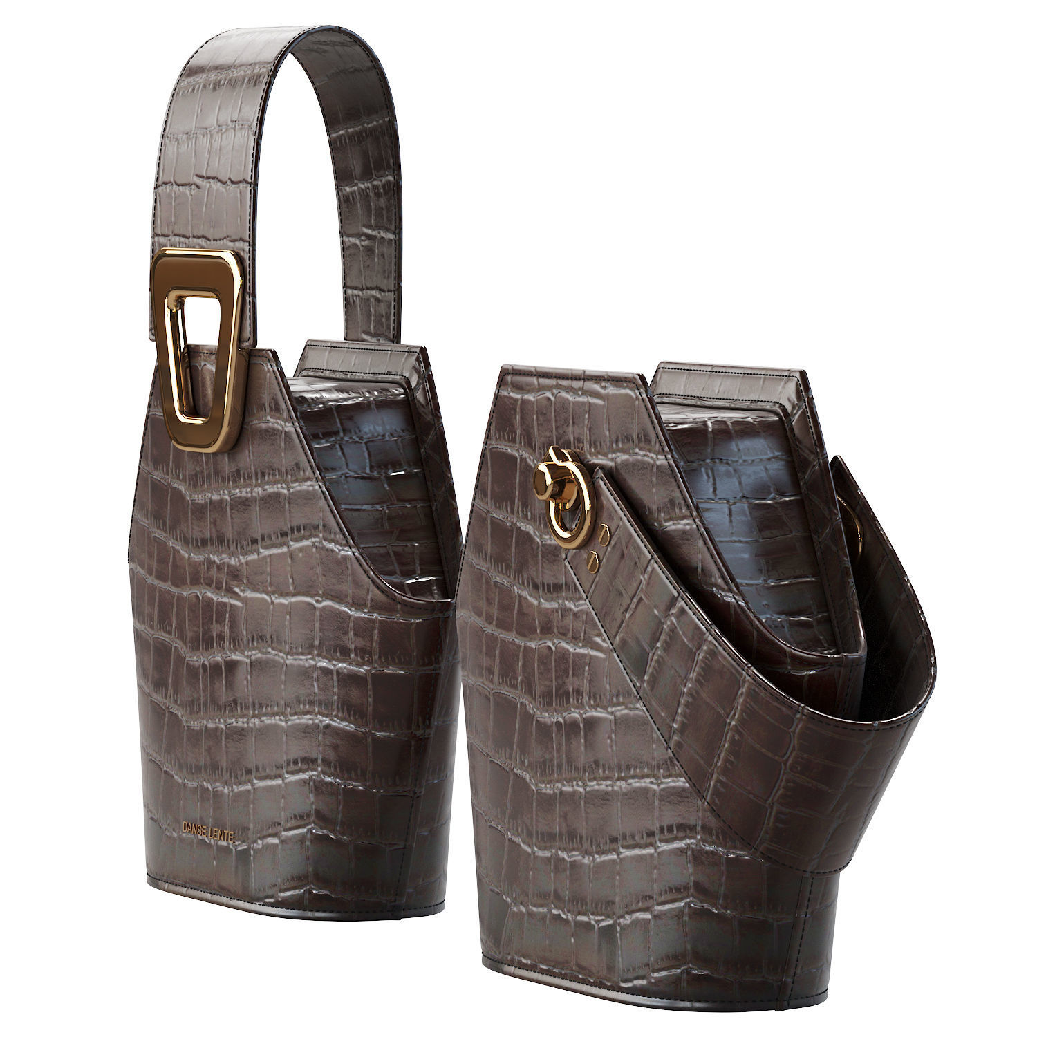 Danse Lente Johnny Extra Small Embossed Leather Bag 3D model_4