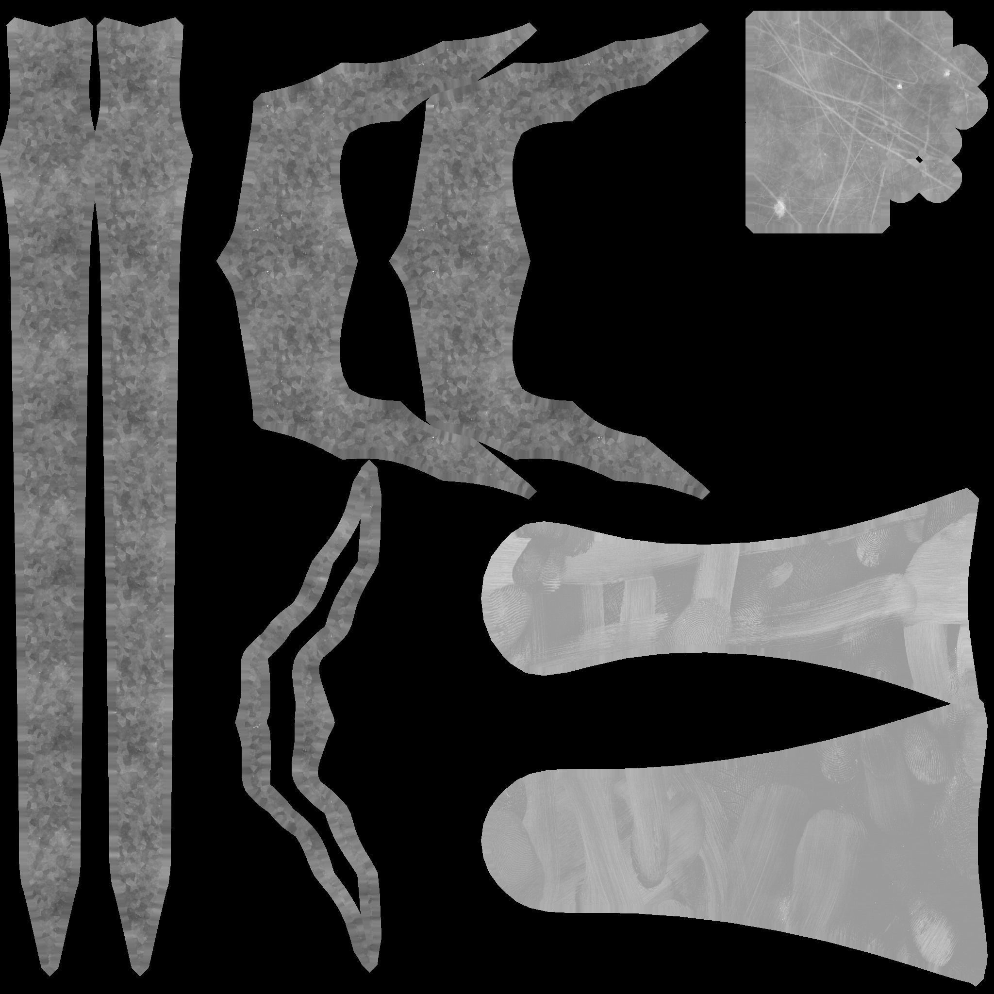 Sai Knife Low-poly 3D model_3