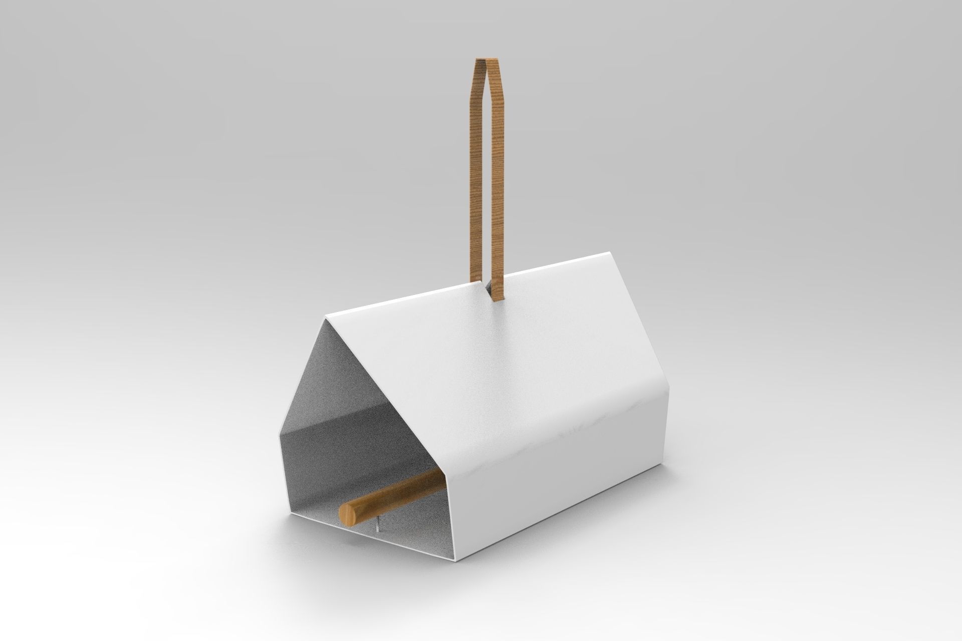 Birdhouse house hanging Low-poly 3D model_1