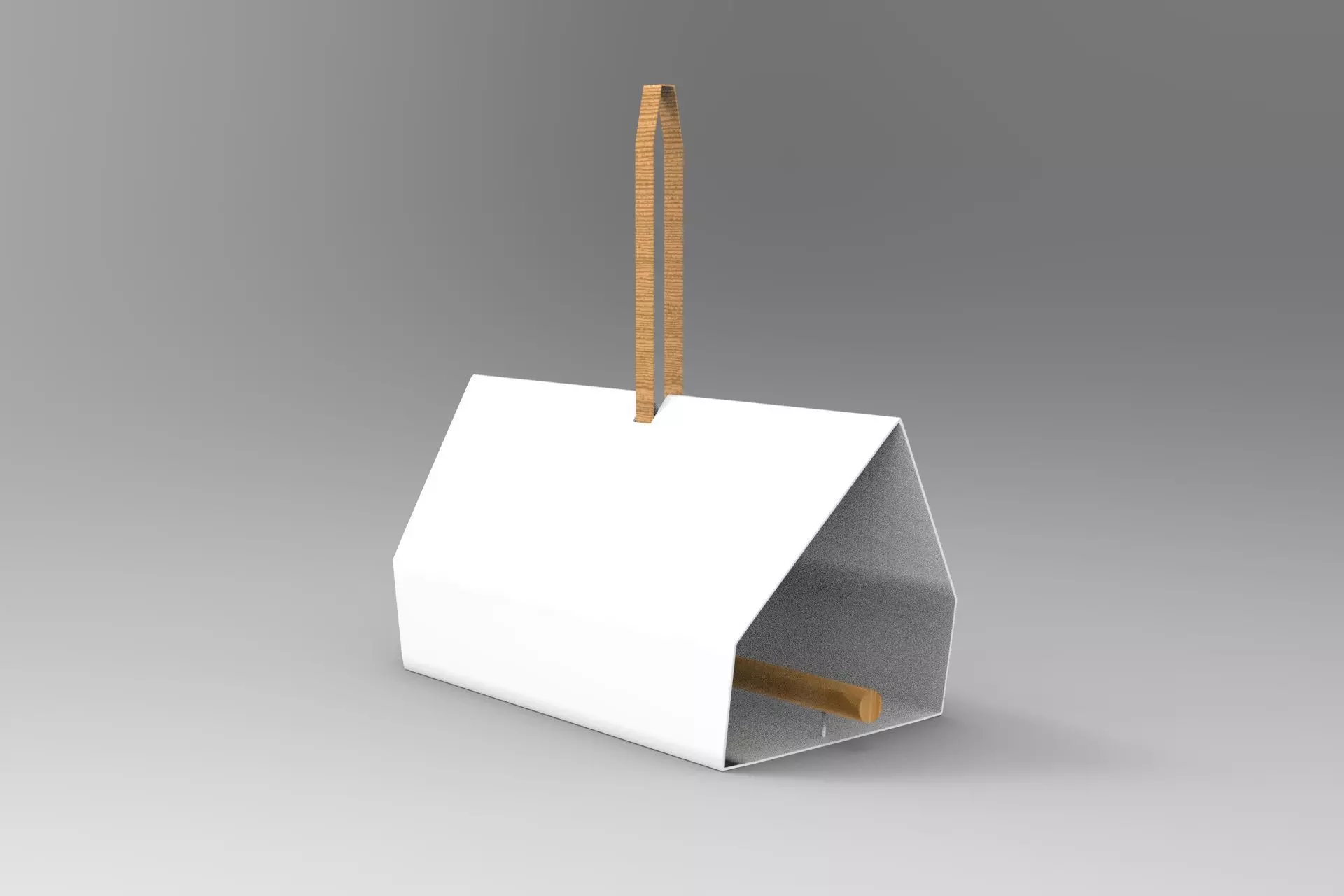Birdhouse house hanging Low-poly 3D model_0