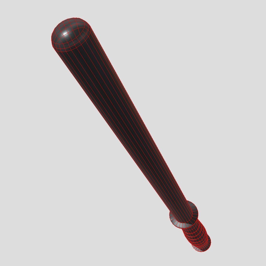 Police Baton Low-poly 3D model_8