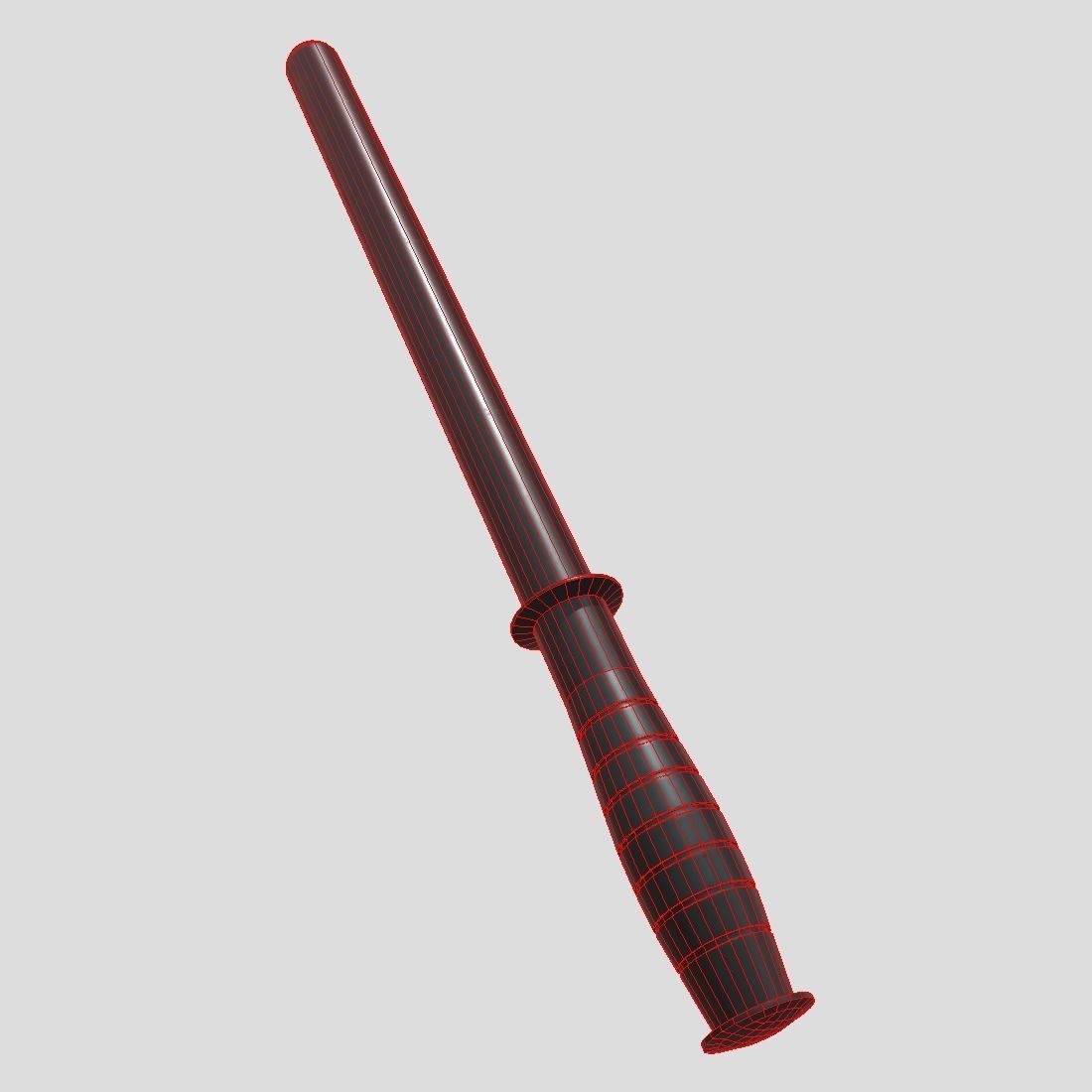 Police Baton Low-poly 3D model_12
