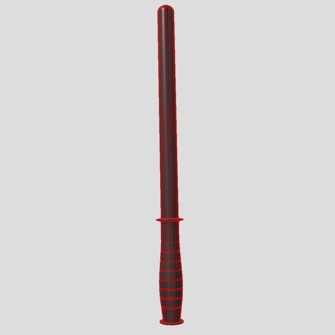 Police Baton Low-poly 3D model_4