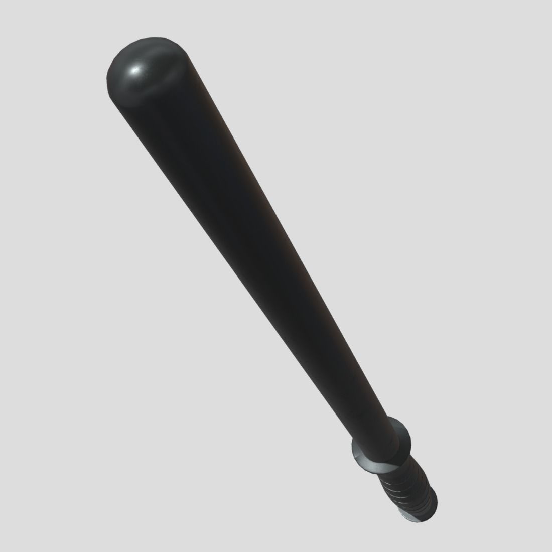 Police Baton Low-poly 3D model_7