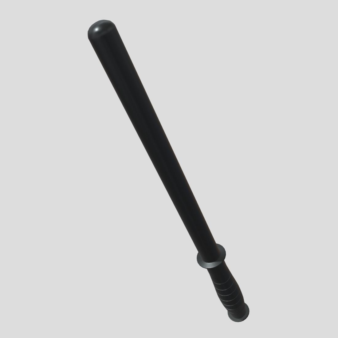 Police Baton Low-poly 3D model_5