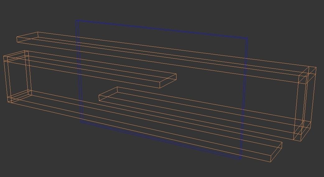 3d model of the shelf Low-poly 3D model_3