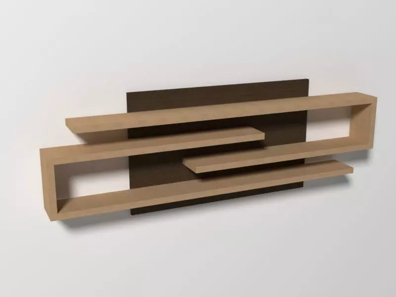 3d model of the shelf Low-poly 3D model_0