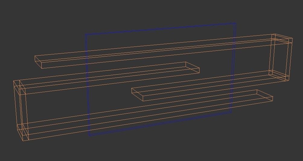 3d model of the shelf Low-poly 3D model_1