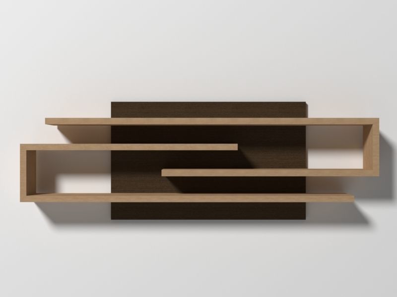 3d model of the shelf Low-poly 3D model_4