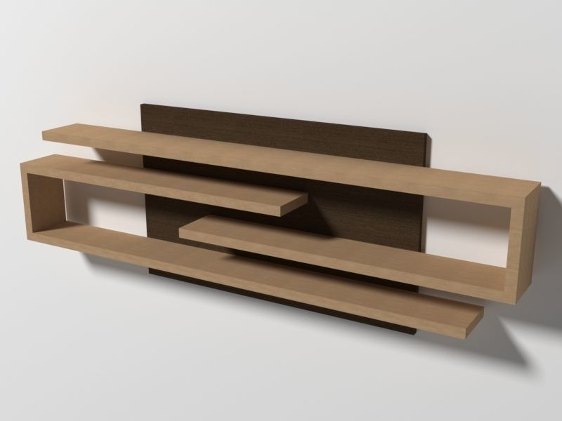 3d model of the shelf Low-poly 3D model_2