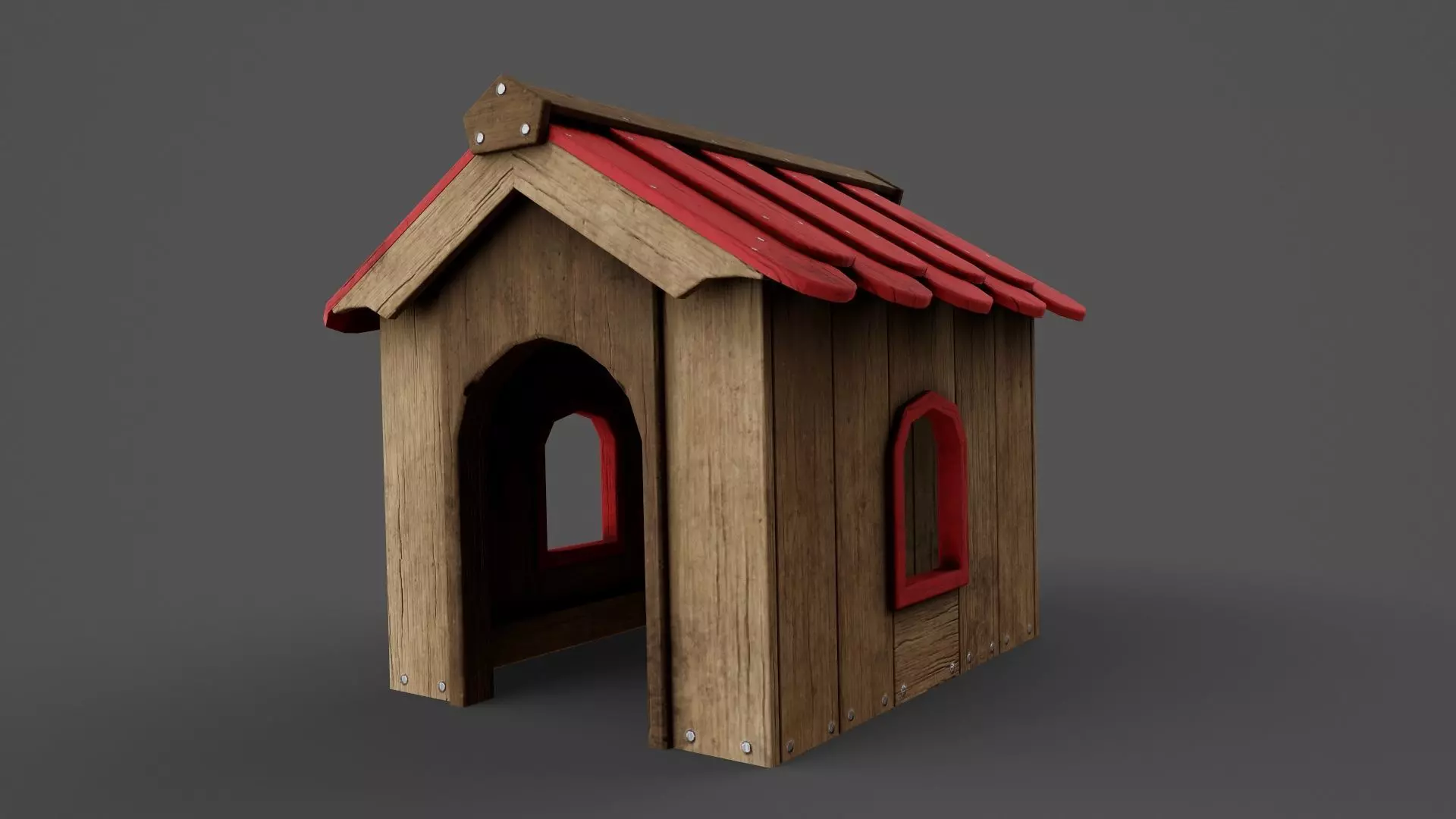 Dog House Low-poly 3D model