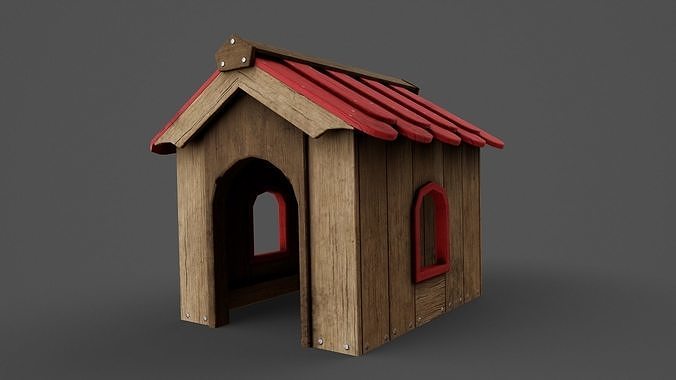 Dog House Low-poly 3D model