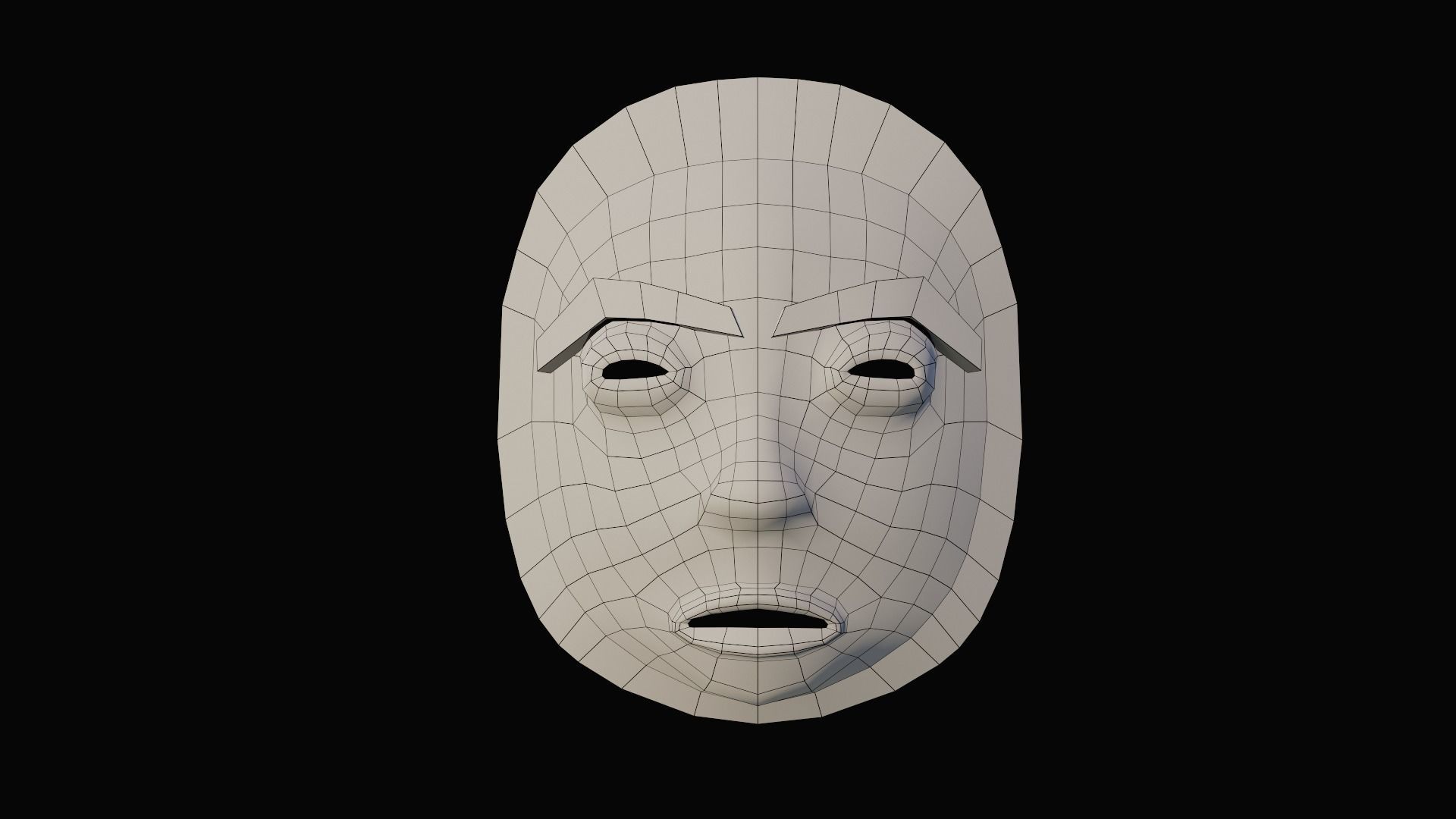 Tribal Mask Low-poly 3D model_4