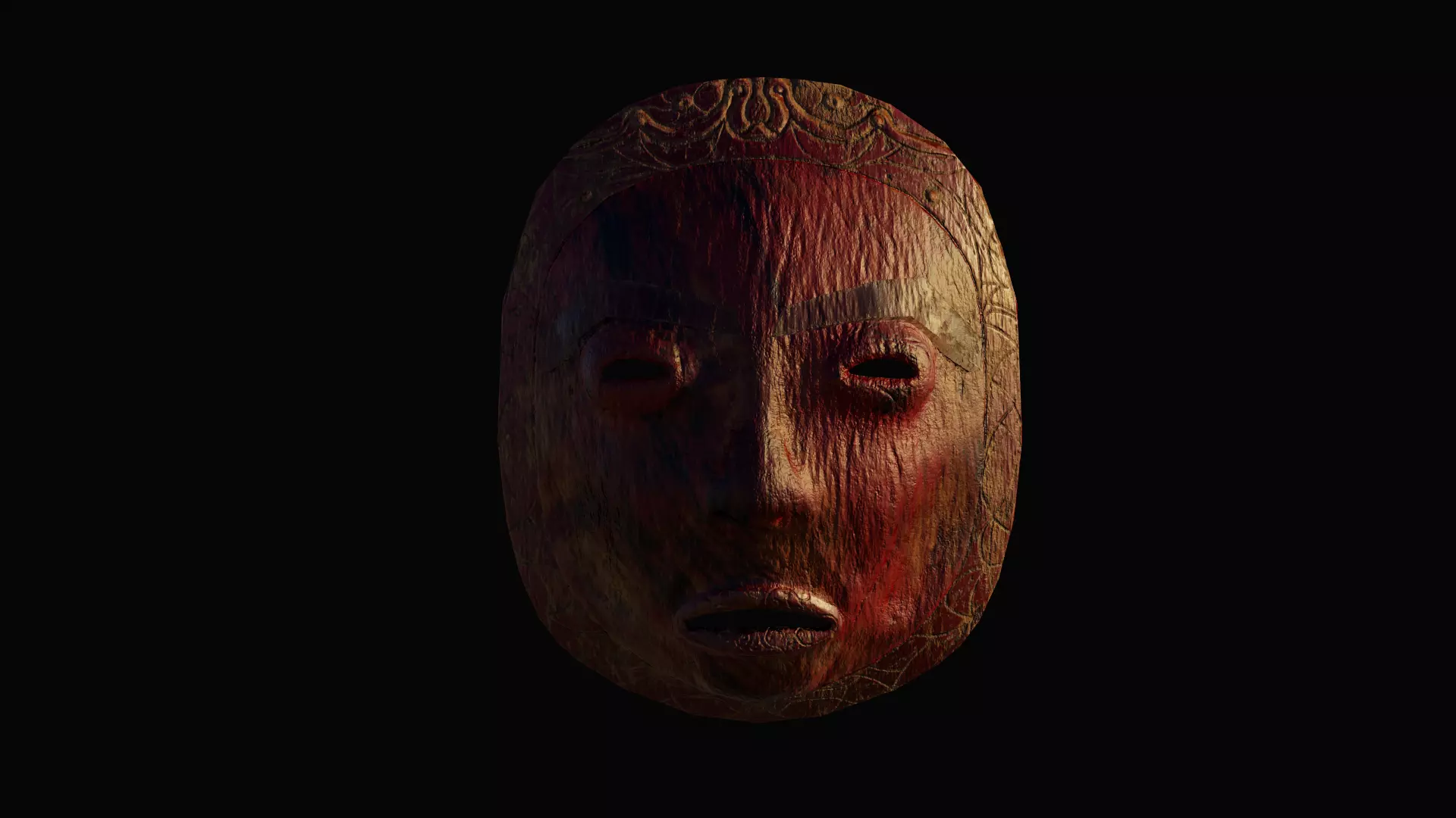 Tribal Mask Low-poly 3D model_0