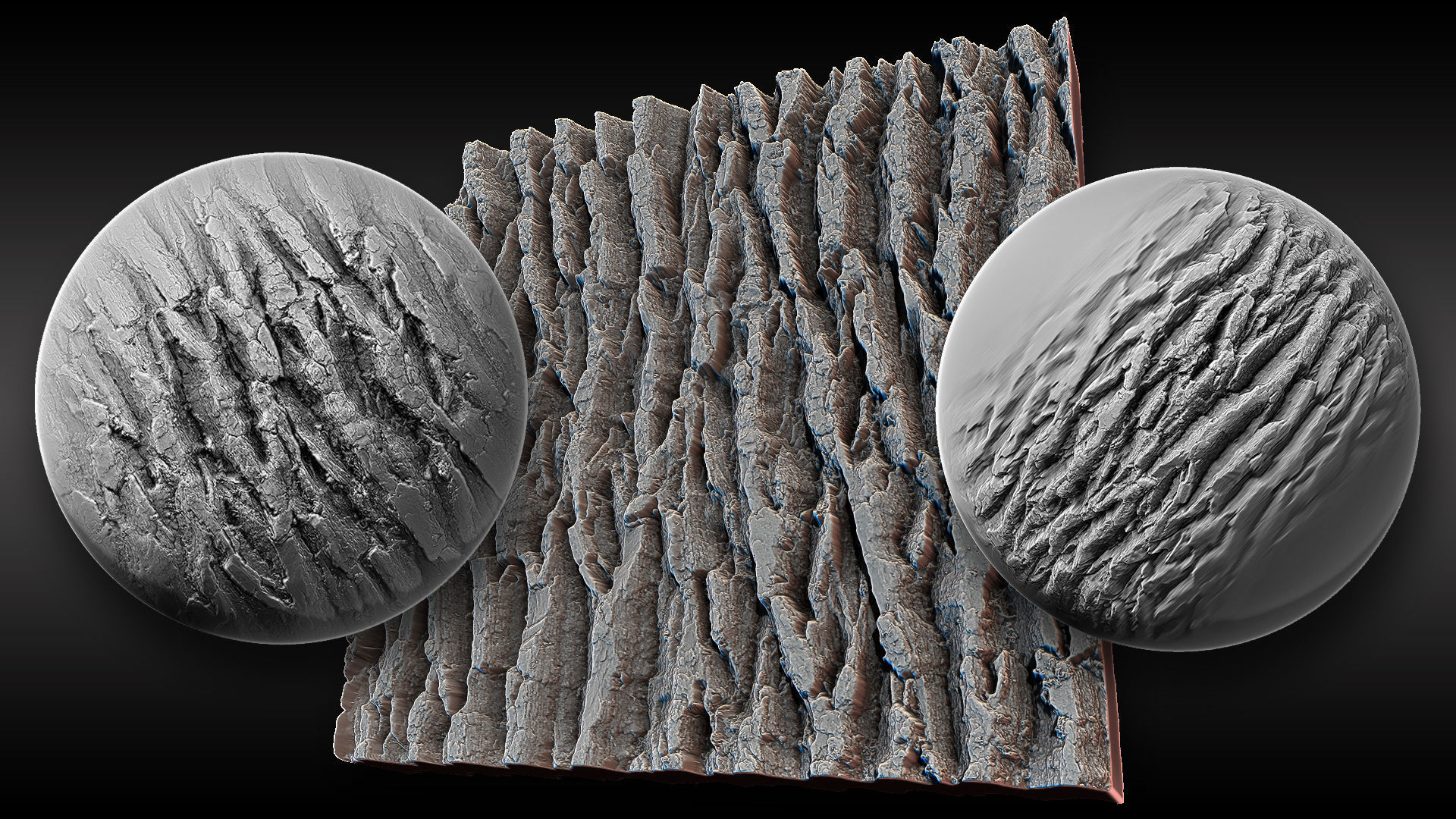Ultra HQ Tree Bark Sculpt Zbrush brushes and Alphas Vol1 3D model_32
