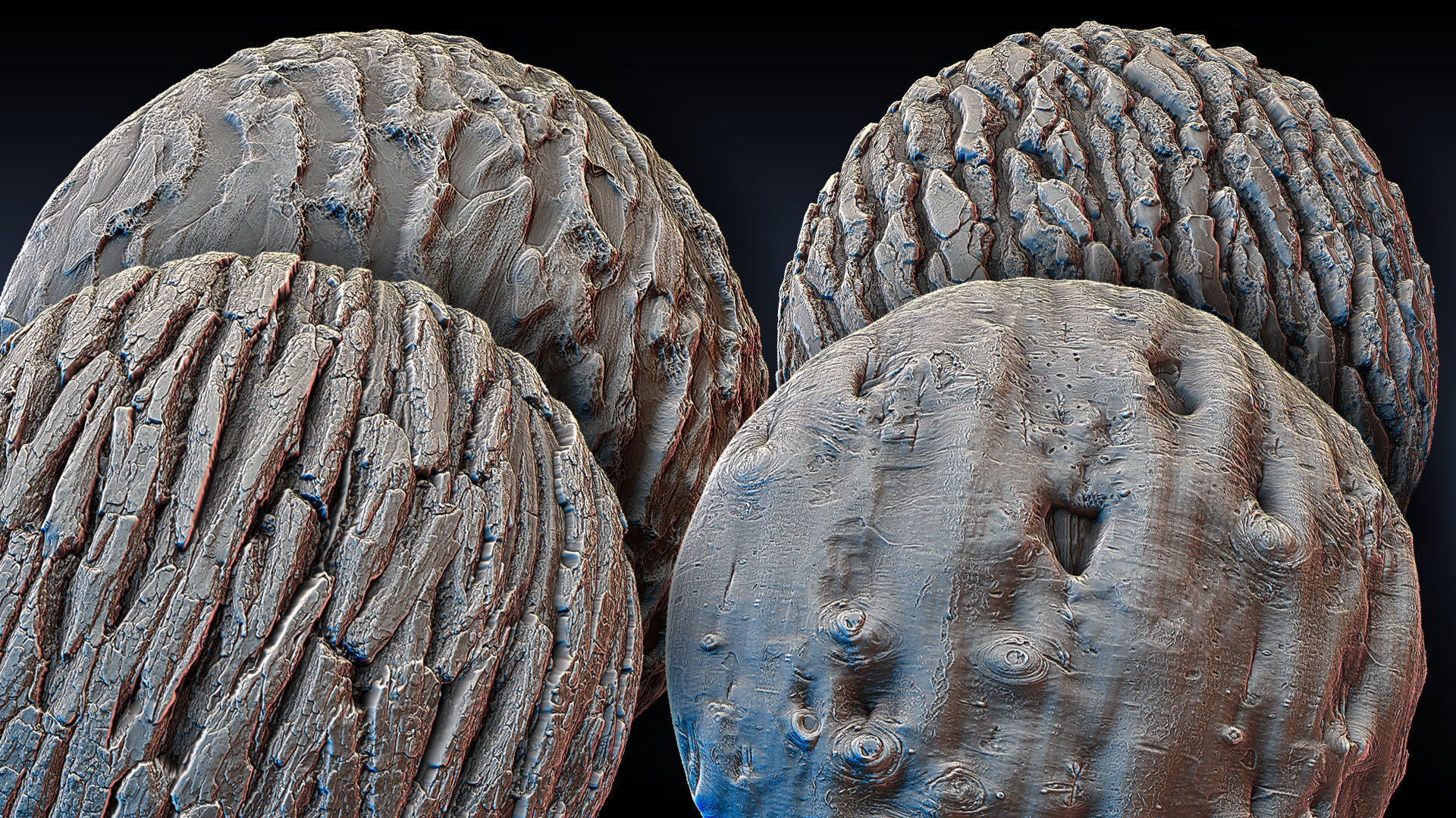 Ultra HQ Tree Bark Sculpt Zbrush brushes and Alphas Vol1 3D model_1