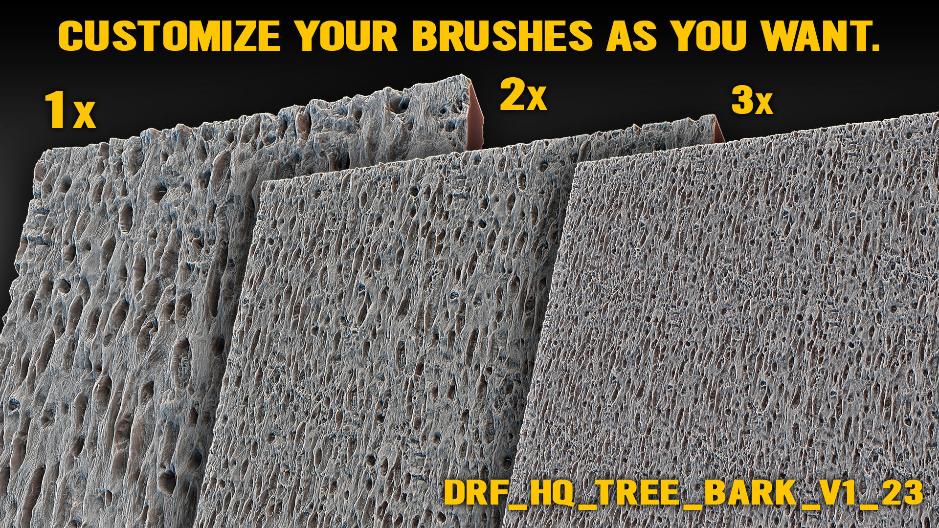 Ultra HQ Tree Bark Sculpt Zbrush brushes and Alphas Vol1 3D model_4