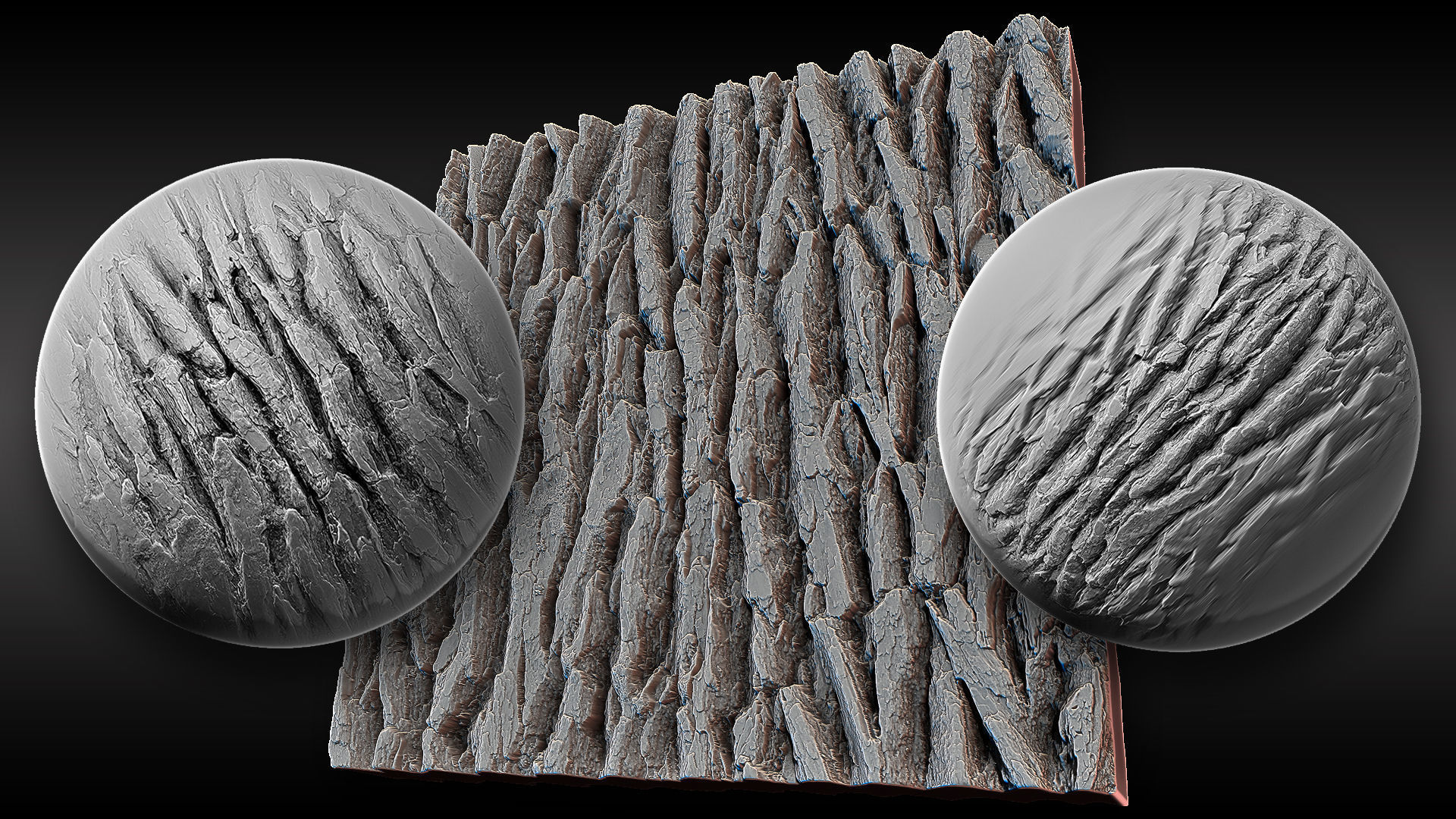 Ultra HQ Tree Bark Sculpt Zbrush brushes and Alphas Vol1 3D model_44